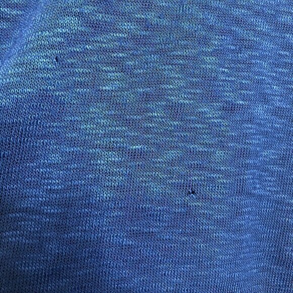 STUDIO Deep Blue Lightweight V-Neck Sweater w/ Lace Detail at Neckline - Size 1X - Picture 7 of 7